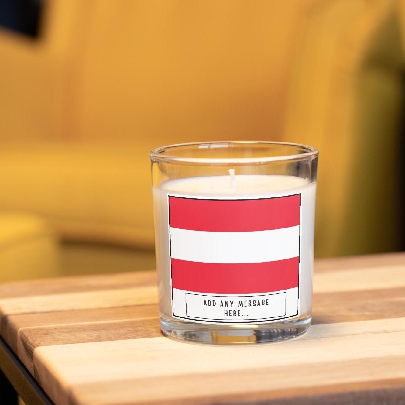 Austria Personalised Candle | Flag of Austria | Austrian Flag Candle | Gift for Austrian Friend | Austrian Home Décor | Custom Austria Gift Etsy