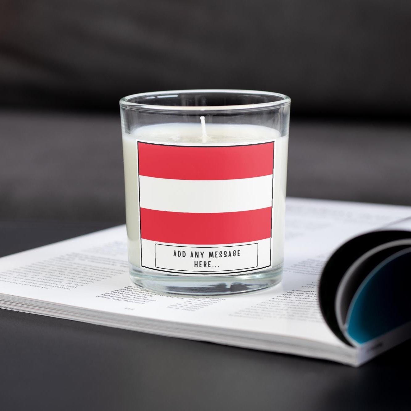 Austria Personalised Candle | Flag of Austria | Austrian Flag Candle | Gift for Austrian Friend | Austrian Home Décor | Custom Austria Gift Etsy