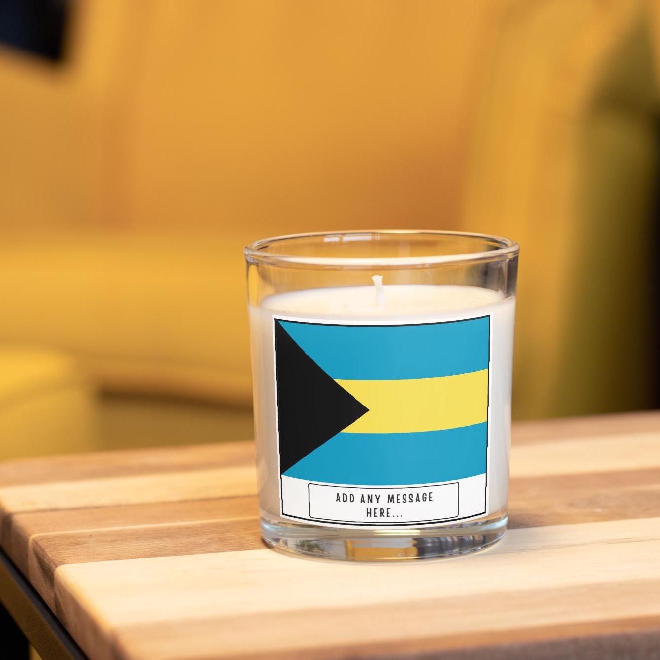 Bahamas Personalised Candle | Flag of Bahamas | Custom Bahamian Flag Gift | Gift for Bahamian | Bahamas Home | Bahamian Home Décor Candle Etsy