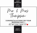 Mr & Mrs Just Married Personalised Wedding Candle | Wedding Gift | Gift for Wedding Day | Bride and Groom | Mr Mrs Wedding Day Candle Gift Etsy