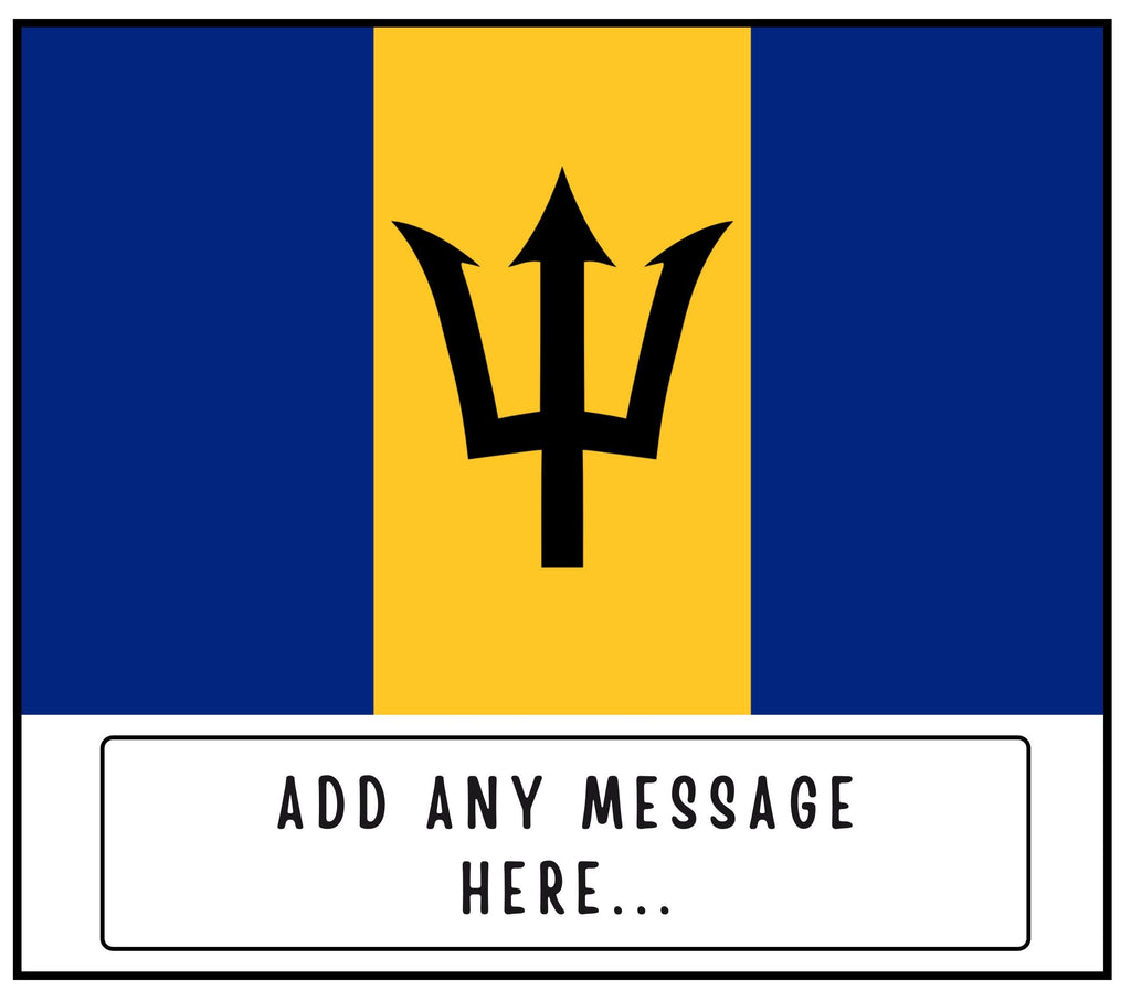 Barbados Personalised Candle | Flag of Barbados | Bajan Flag | Gift for Bajan | Bajan Home Décor | Custom Barbados Message Gift | Bajan Gift Etsy