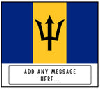 Barbados Personalised Candle | Flag of Barbados | Bajan Flag | Gift for Bajan | Bajan Home Décor | Custom Barbados Message Gift | Bajan Gift Etsy