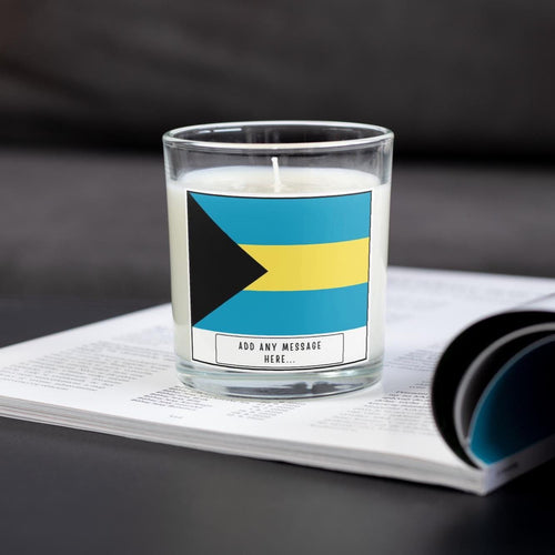 Bahamas Personalised Candle | Flag of Bahamas | Custom Bahamian Flag Gift | Gift for Bahamian | Bahamas Home | Bahamian Home Décor Candle Etsy