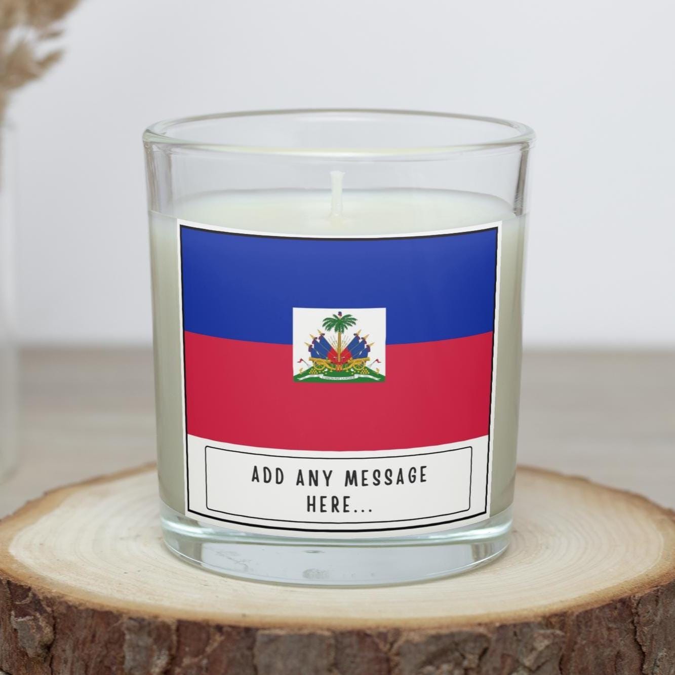 Haiti Personalised Candle | Flag of Haiti | Haitian Flag Gift | Custom Haitian Message Gift | Gift for Haitian | Haiti Home Décor Candle Etsy