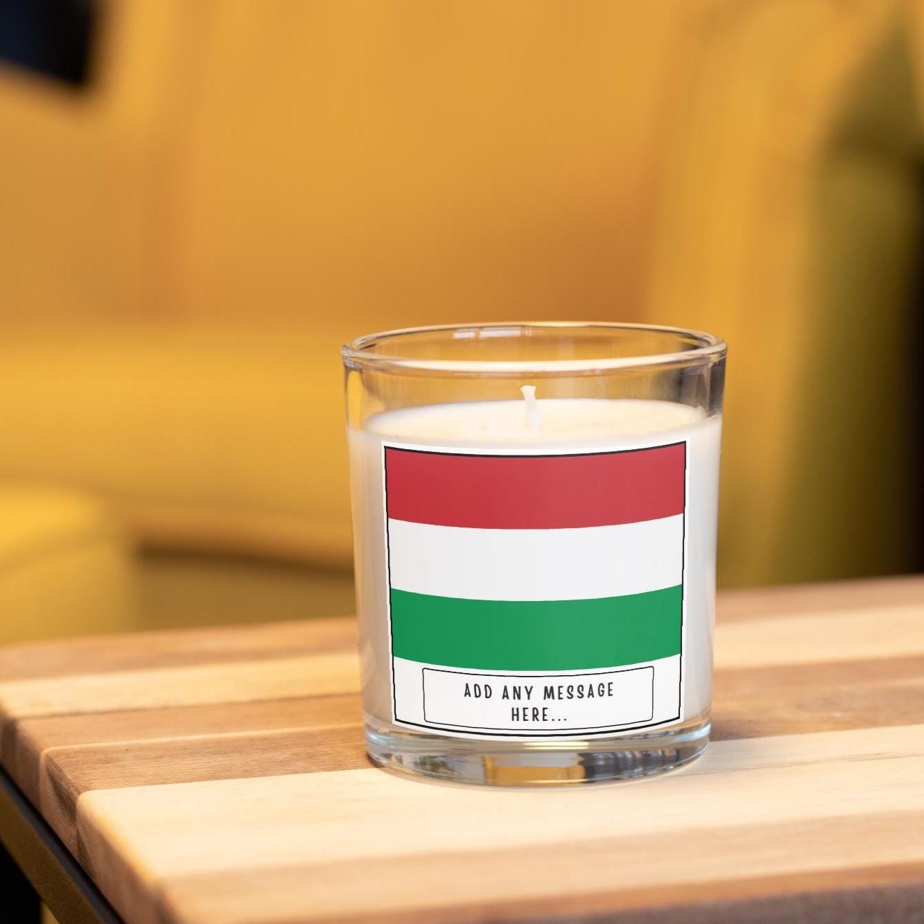 Hungary Personalised Candle | Flag of Hungary | Hungarian Flag Gift | Gift for Hungarian | Hungarian Message Gift | Hungarian Home Décor Etsy
