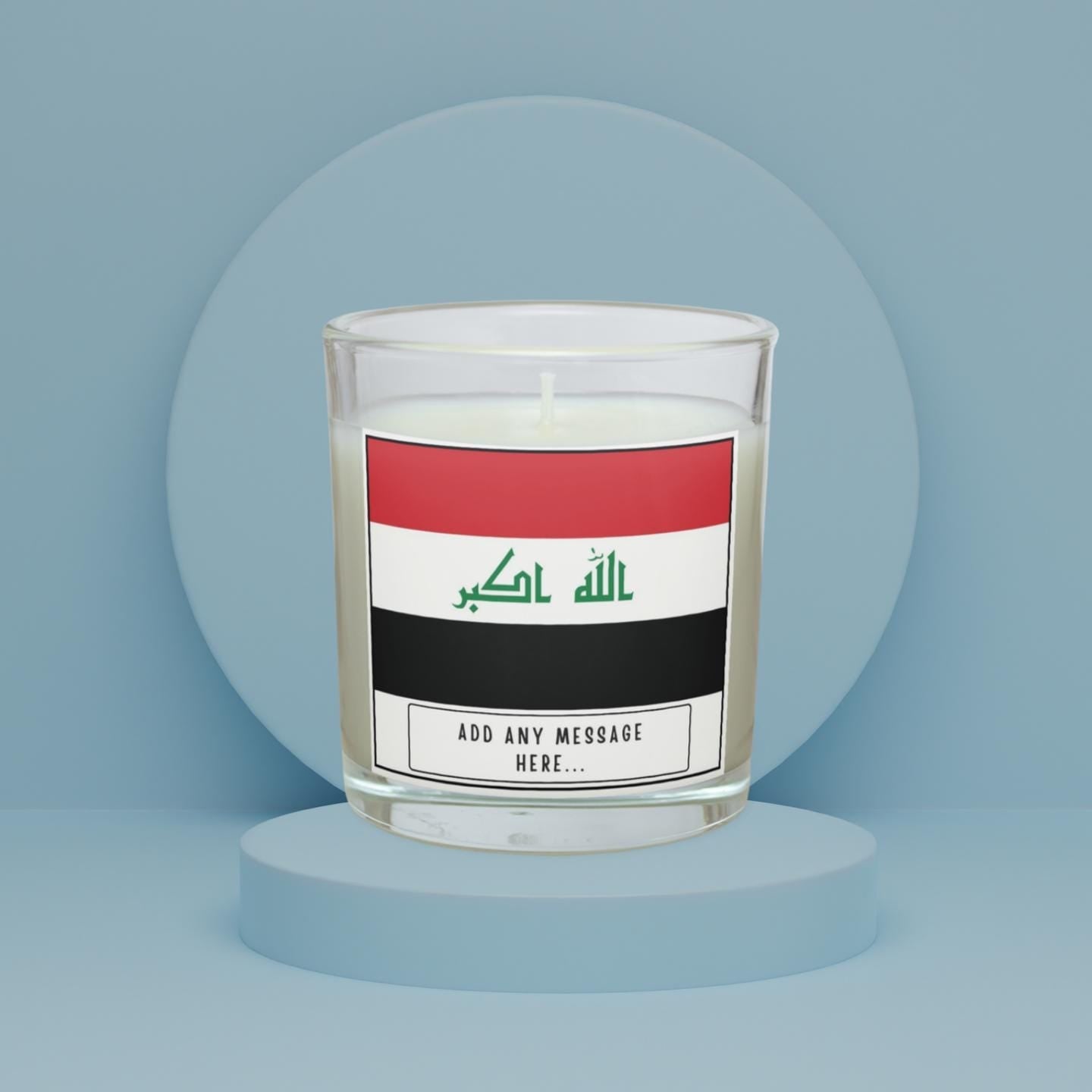 Iraq Personalised Candle | Flag of Iraq | Iraqi Flag | Gift for Iraqi | Iraq Home Décor | Iraq Culture Gift | Iraq Heritage Candle Gift Etsy