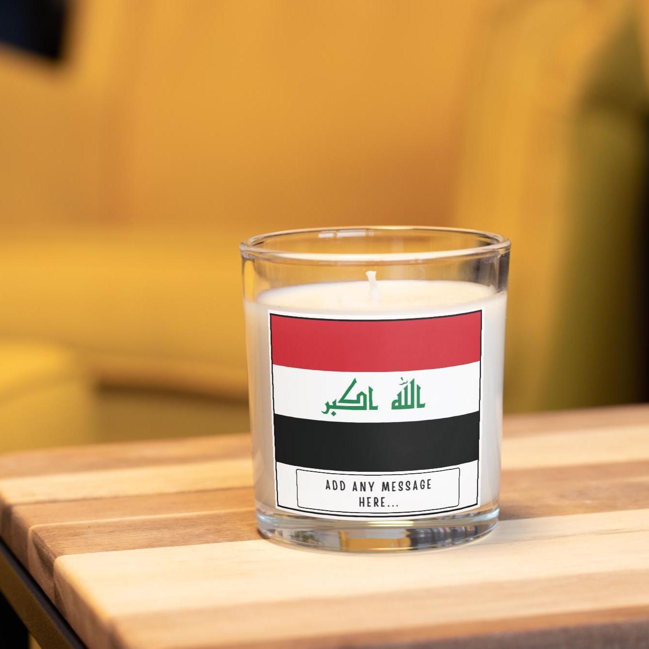 Iraq Personalised Candle | Flag of Iraq | Iraqi Flag | Gift for Iraqi | Iraq Home Décor | Iraq Culture Gift | Iraq Heritage Candle Gift Etsy