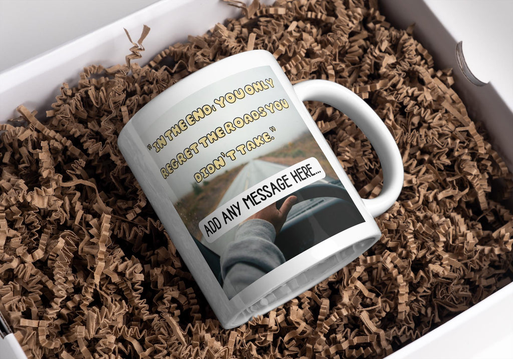 Personalised Vanlife Quote Mug | Scenic Road Travel Cup | Custom Message | Motivational Camper Gift | UK Motorhome Present | Road Trip Etsy