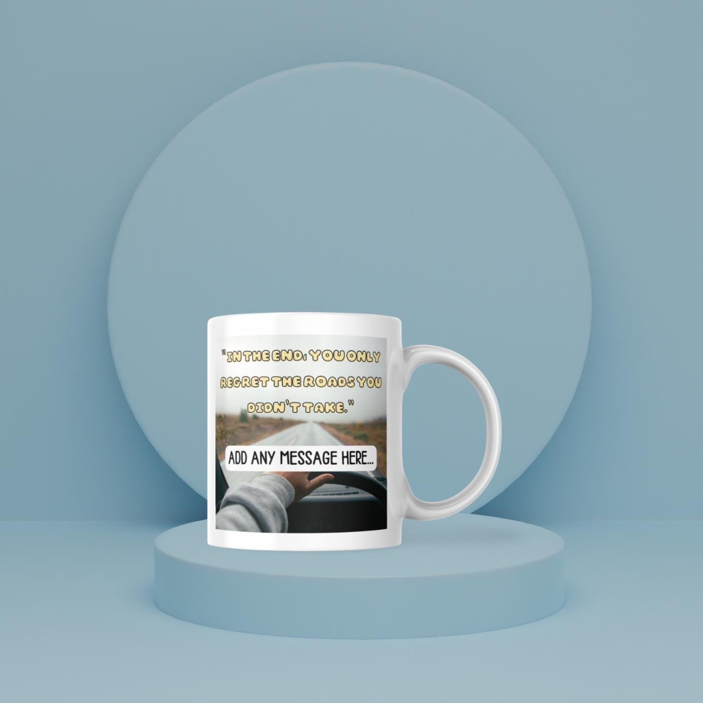 Personalised Vanlife Quote Mug | Scenic Road Travel Cup | Custom Message | Motivational Camper Gift | UK Motorhome Present | Road Trip Etsy