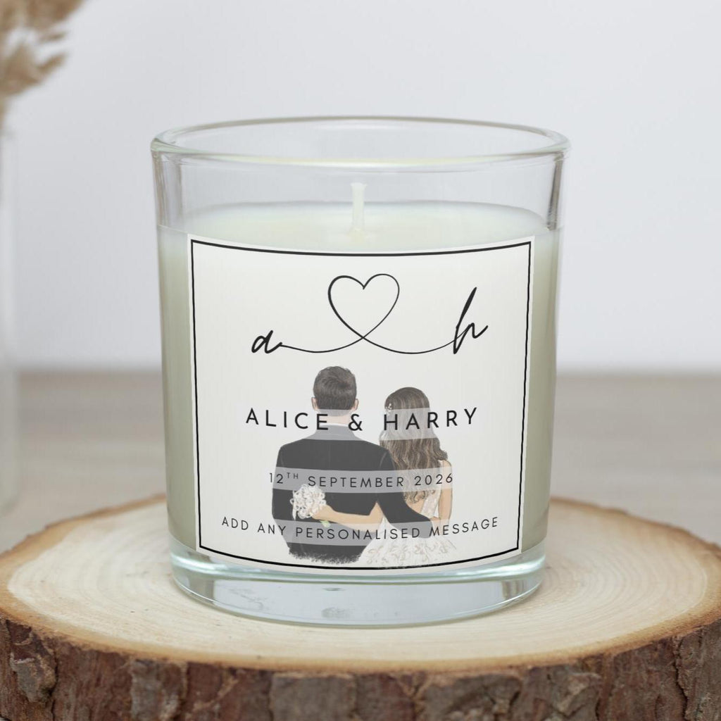 Personalised Wedding Gift | Engagement Candle | Gift for Couples | Mr & Mrs Candle | Wedding Day | Wedding Planning | Date, Message Present Etsy