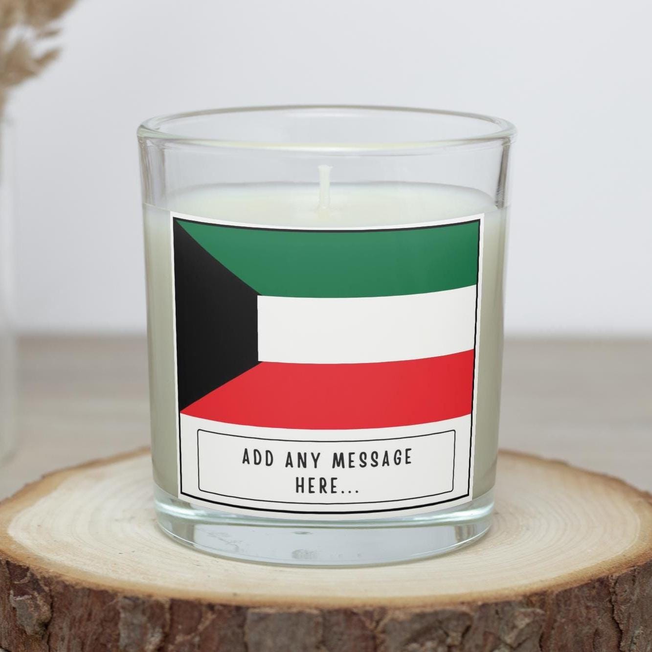 Kuwait Personalised Candle | Flag of Kuwait | Kuwaiti Flag Candle | Gift for Kuwaiti | Custom Kuwaiti Message | Kuwaiti Home Décor Candle Etsy