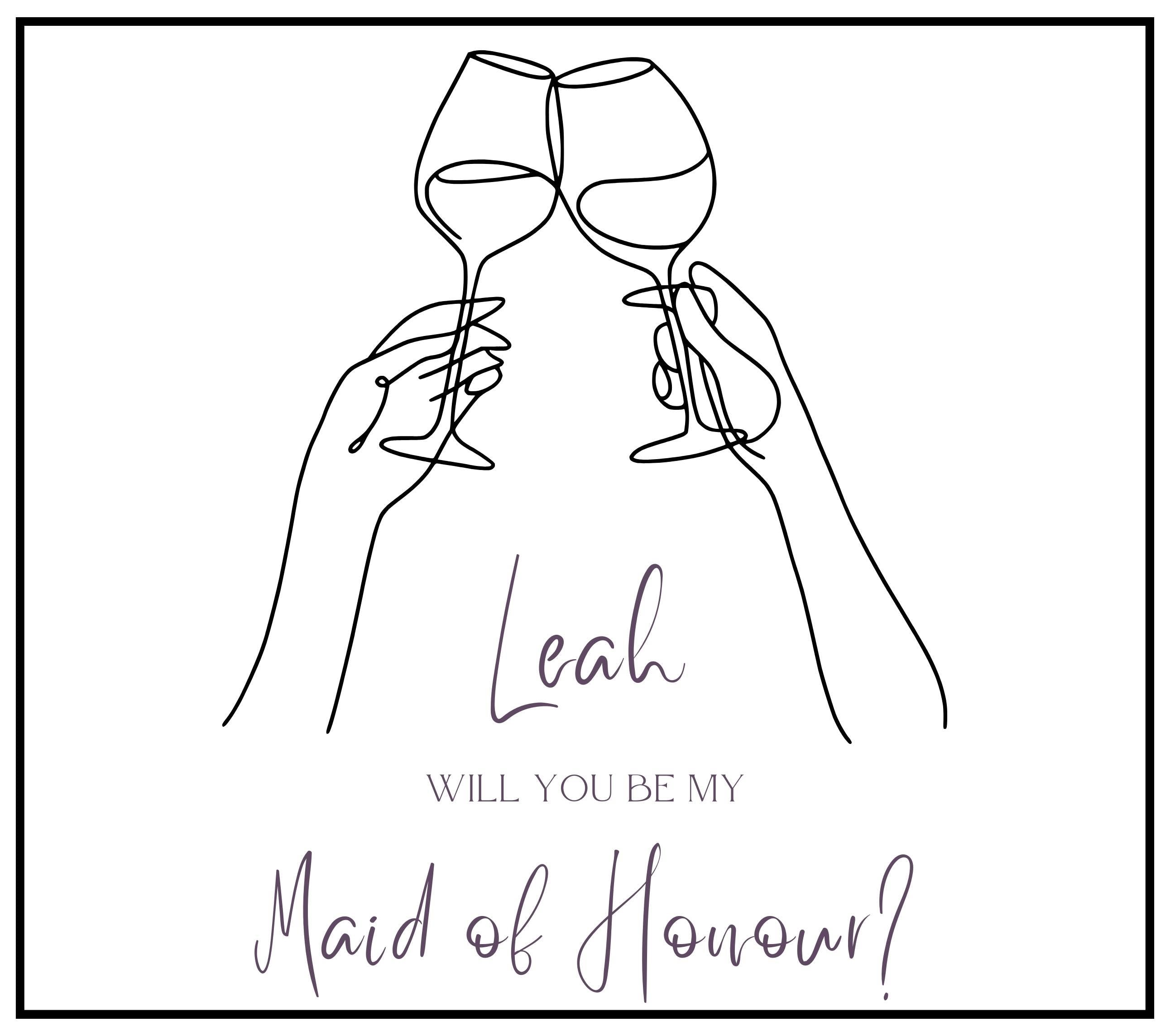 Will You Be My Maid Of Honour Personalised Candle Gift | Custom Bridal Proposal Gift | Bridal Party Décor | Maid Of Honour Custom Candle Etsy