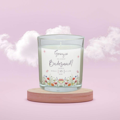 Bridesmaid Proposal Personalised Candle Gift | Be My Bridesmaid Invitation Gift | Custom Bridesmaid Message Candle | Bridal Party Decoration Etsy
