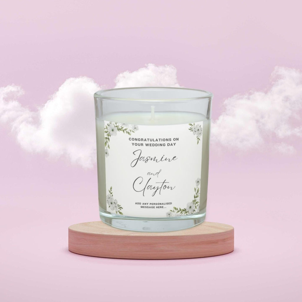 Congratulations On Your Wedding Day Personalised Candle | Bride & Groom Message Candle Gift | Wedding Day Message Gift | Congratulation Gift Etsy