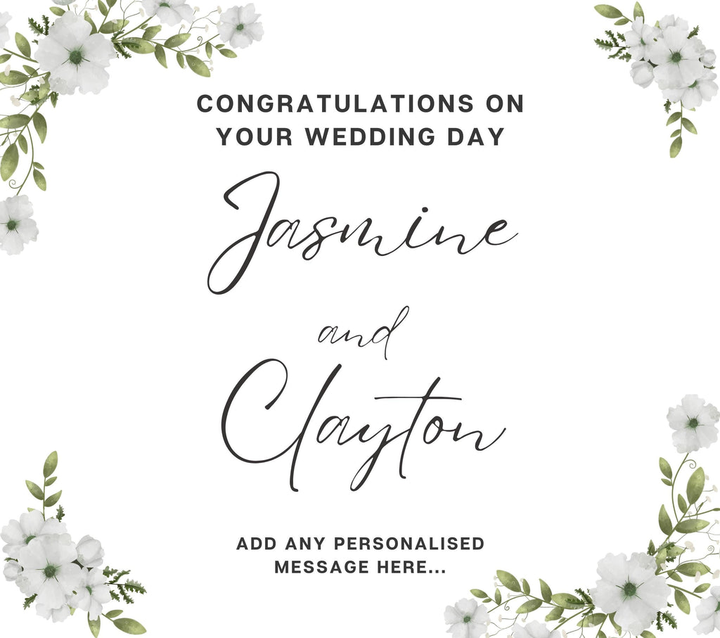Congratulations On Your Wedding Day Personalised Candle | Bride & Groom Message Candle Gift | Wedding Day Message Gift | Congratulation Gift Etsy