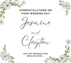 Congratulations On Your Wedding Day Personalised Candle | Bride & Groom Message Candle Gift | Wedding Day Message Gift | Congratulation Gift Etsy