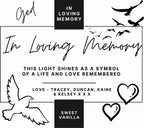 In Loving Memory Memorial Personalised Candle | Custom Deepest Sympathy Message Candle | RIP Tribute | Remembrance Message Gift | Condolence Etsy