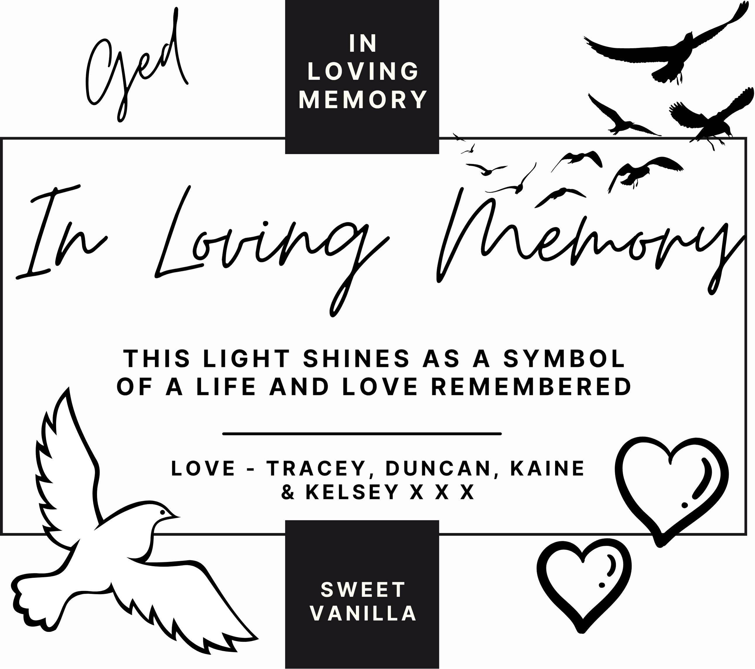 In Loving Memory Memorial Personalised Candle | Custom Deepest Sympathy Message Candle | RIP Tribute | Remembrance Message Gift | Condolence Etsy