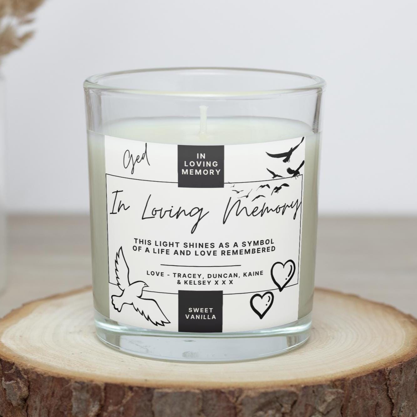 In Loving Memory Memorial Personalised Candle | Custom Deepest Sympathy Message Candle | RIP Tribute | Remembrance Message Gift | Condolence Etsy
