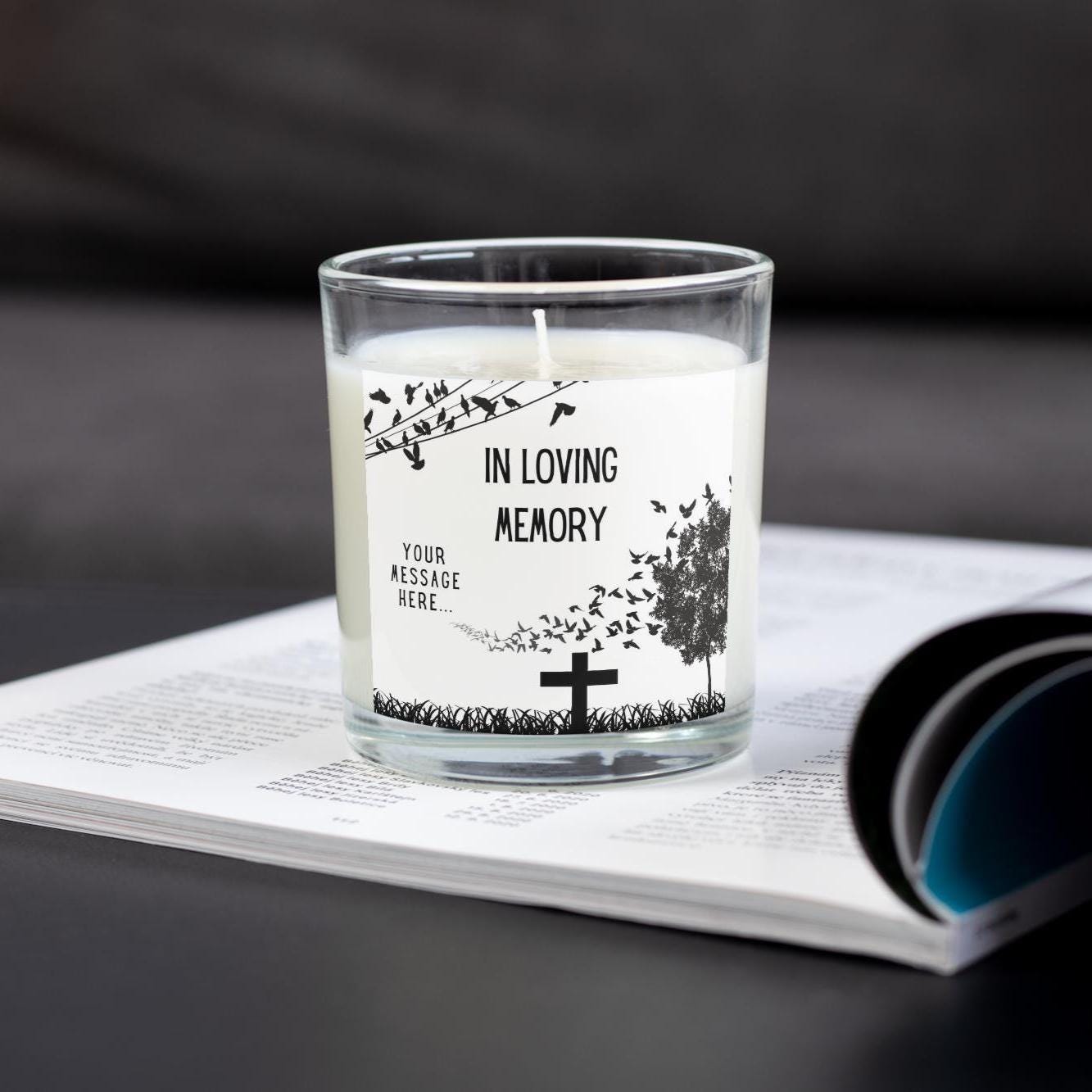 Deepest Sympathy Memorial Personalised Candle | Loving Memory Gift | Mourning Candle | Death Anniversary | Family | Pet Memorial | RIP Gift Etsy
