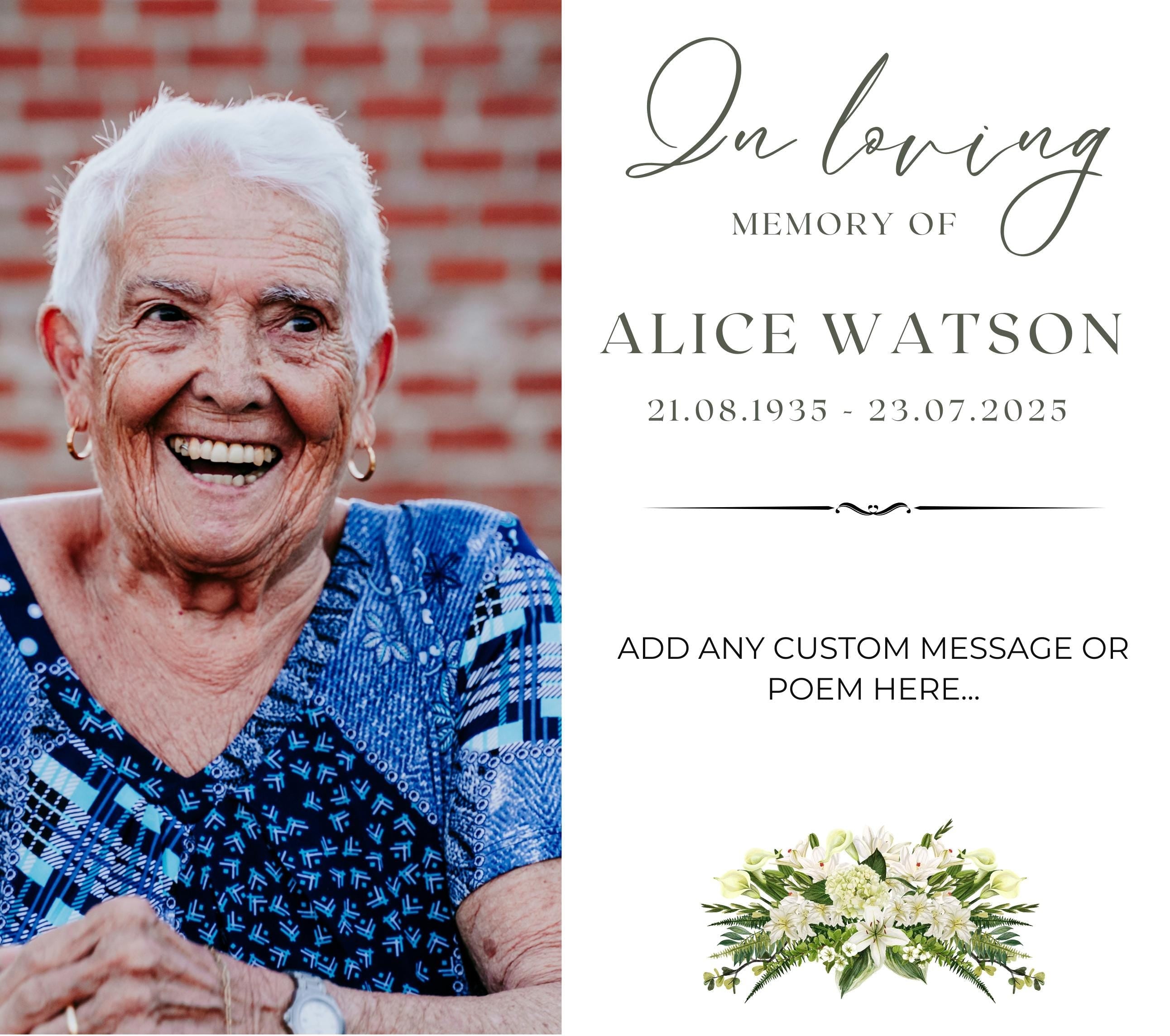 Photo Memorial Personalised Candle | In Loving Memory Message Gift | Custom Remembrance Candle | RIP Tribute | Mum | Dad | Pet Memorial Gift Etsy
