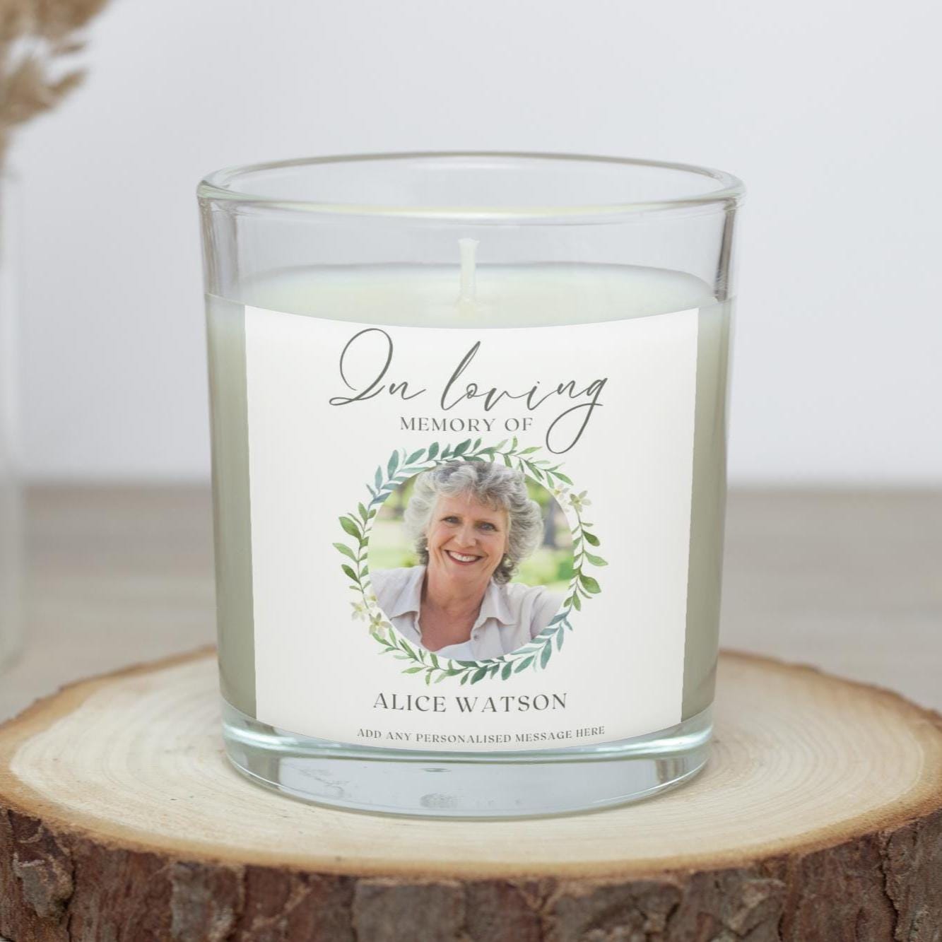 In Loving Memory Personalised Candle with Photo & Message | Remembrance Candle with Name, Dates | Sympathy Gift | Memorial Tribute | RIP Etsy