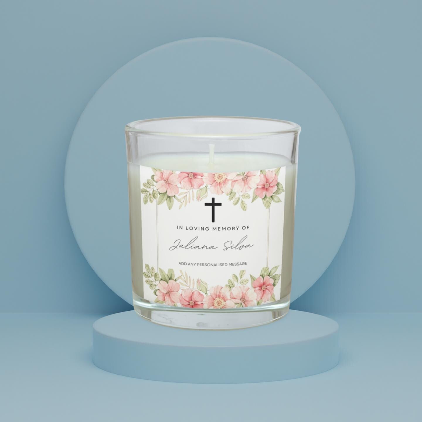 In Loving Memory Personalised Candle | Memorial Candle & Cross | Sympathy Gift | Remembrance Tribute | RIP Keepsake | Custom Message Candle Etsy