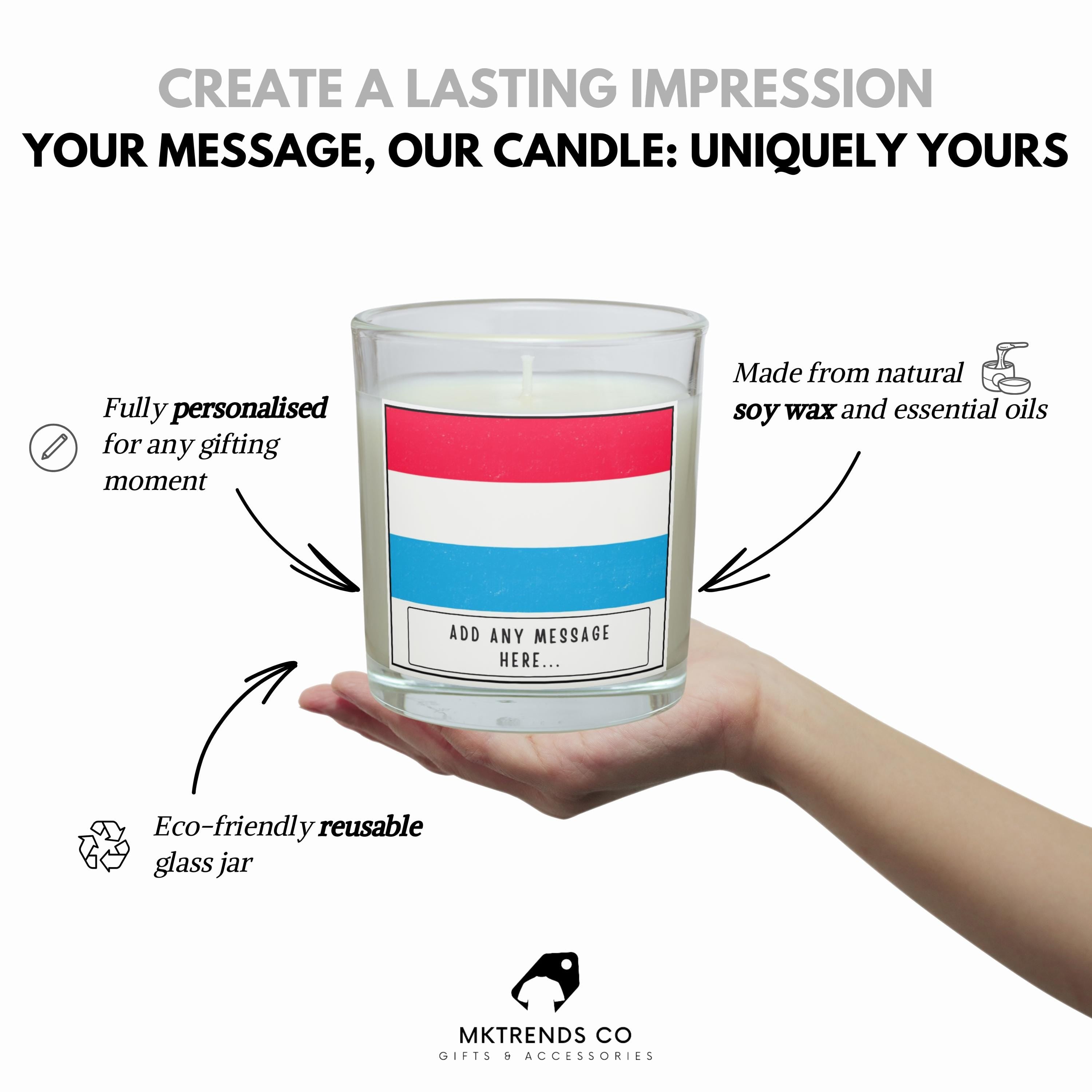 Luxembourg Personalised Candle | Luxembourg Flag | Custom Gift for Luxembourg Friend | Luxembourg Home Décor Candle | Missing Luxembourg Etsy
