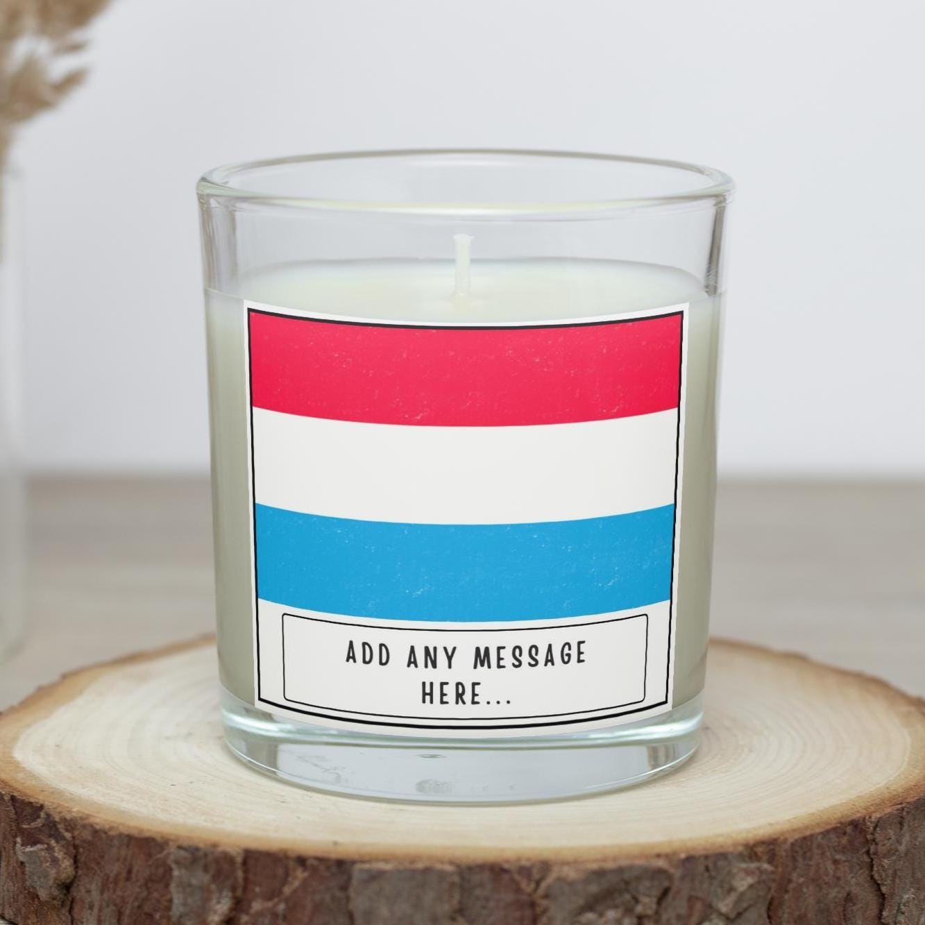 Luxembourg Personalised Candle | Luxembourg Flag | Custom Gift for Luxembourg Friend | Luxembourg Home Décor Candle | Missing Luxembourg Etsy