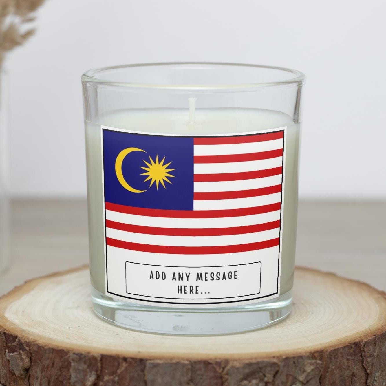 Malaysia Personalised Candle | Flag of Malaysia | Malaysian Flag | Custom Malaysian Gift | Gift for Malaysian | Malaysia Home Decor Candle Etsy