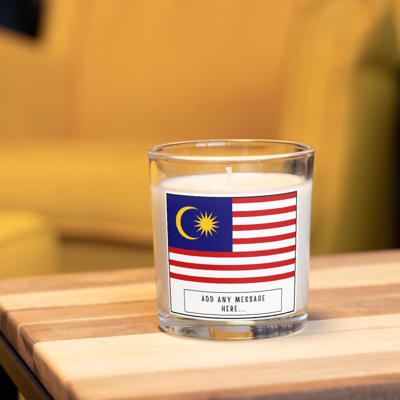 Malaysia Personalised Candle | Flag of Malaysia | Malaysian Flag | Custom Malaysian Gift | Gift for Malaysian | Malaysia Home Decor Candle Etsy