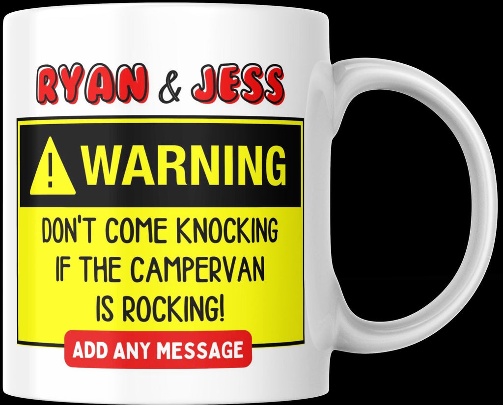 Funny Personalised Campervan Mug | Rude Vanlife Gift | Funny Warning Design | Custom Message | UK Motorhome Present | Novelty Gift Etsy