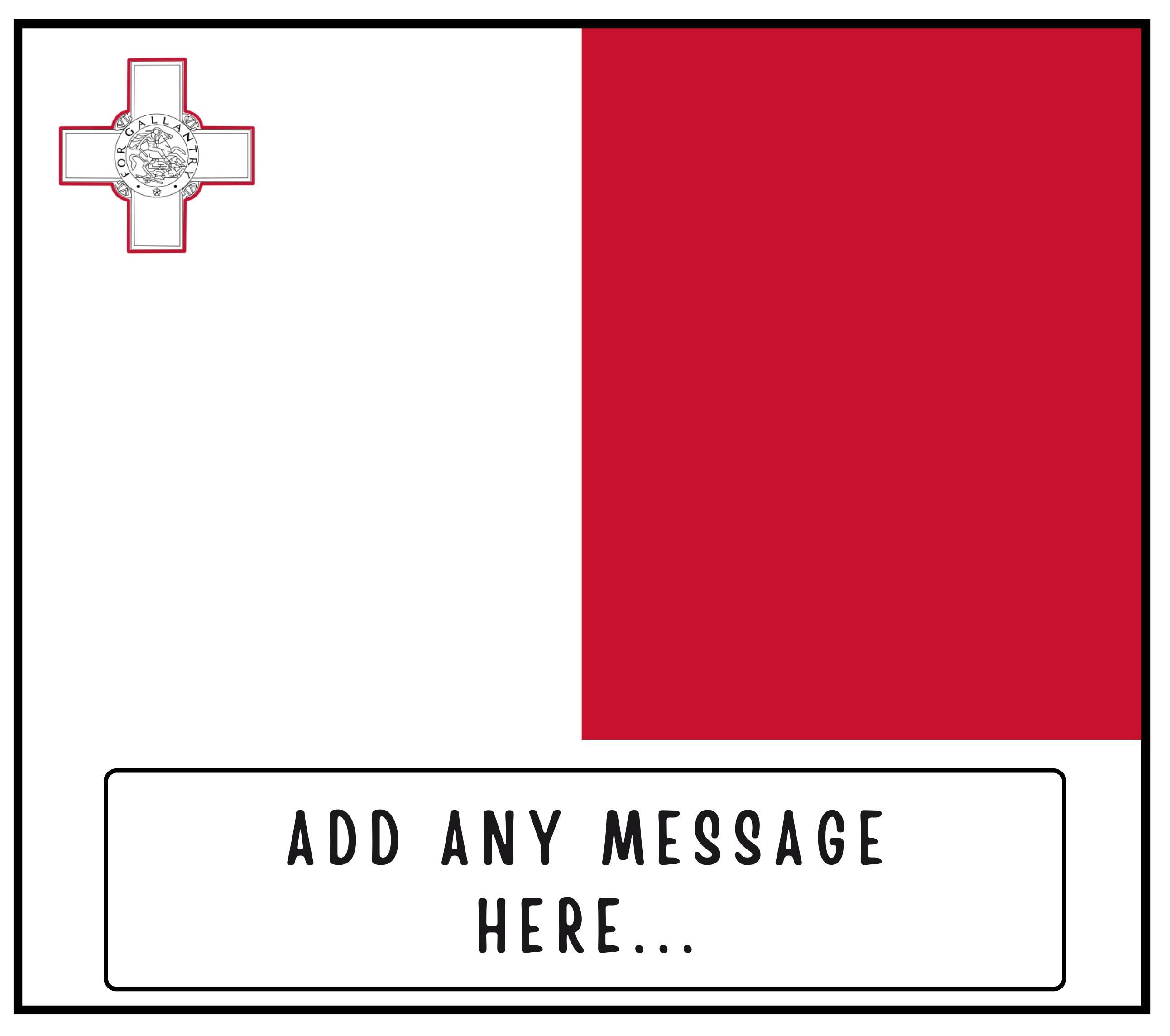 Malta Personalised Candle | Flag of Malta | Maltese Flag Candle | Custom Message Malta Gift | Gift for Maltese | Malta Home Decor Message Etsy
