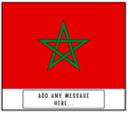 Morocco Personalised Candle | Flag of Morocco | Moroccan Flag Candle | Gift for Moroccan | Custom Moroccan Message | Moroccan Home Decor Etsy