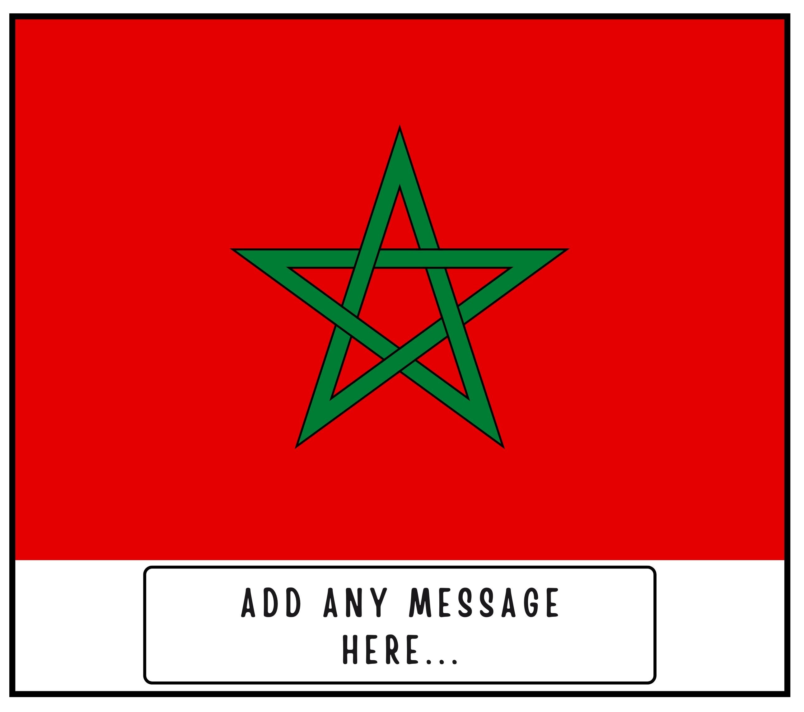 Morocco Personalised Candle | Flag of Morocco | Moroccan Flag Candle | Gift for Moroccan | Custom Moroccan Message | Moroccan Home Decor Etsy