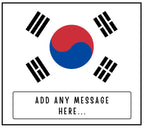 South Korea Personalised Candle | South Korea Flag | South Korean Flag Gift | Gift for South Korean | South Korean Message | Home Decor Gift Etsy