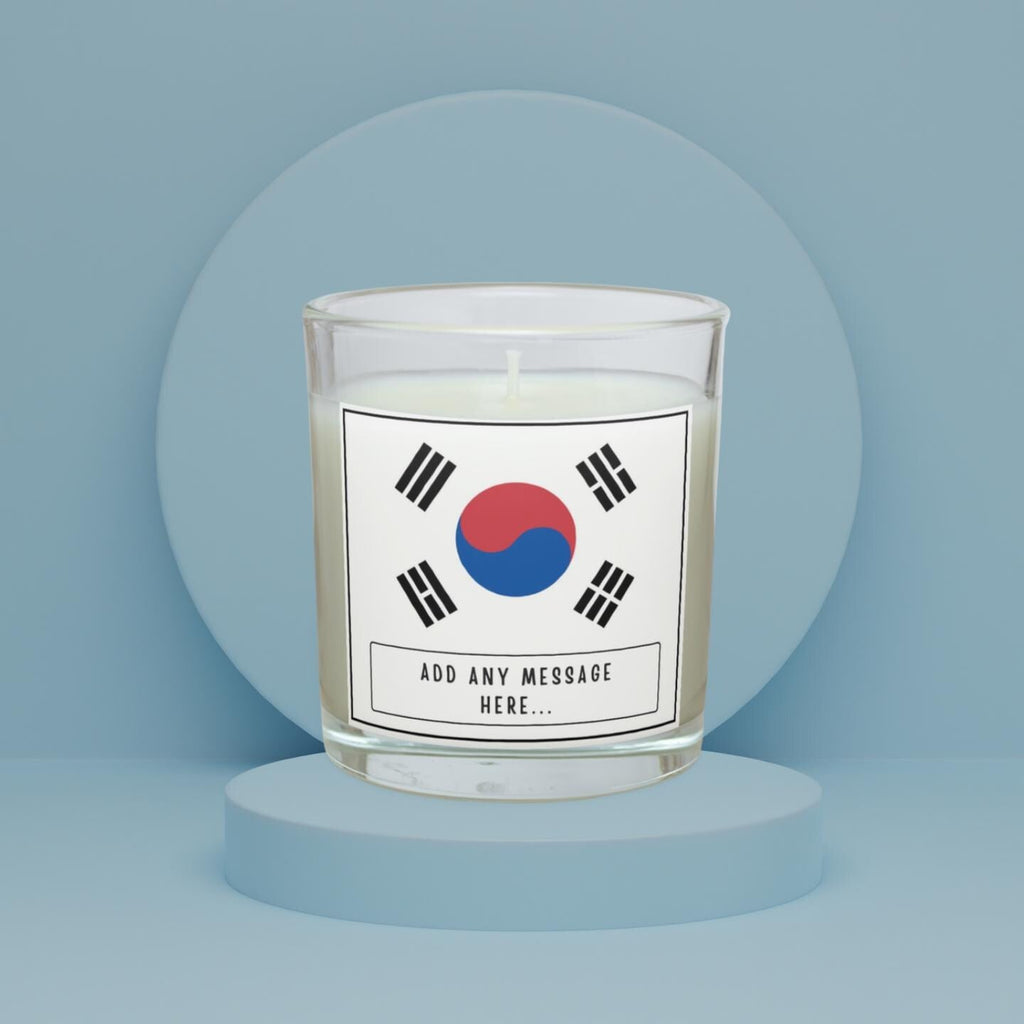 South Korea Personalised Candle | South Korea Flag | South Korean Flag Gift | Gift for South Korean | South Korean Message | Home Decor Gift Etsy