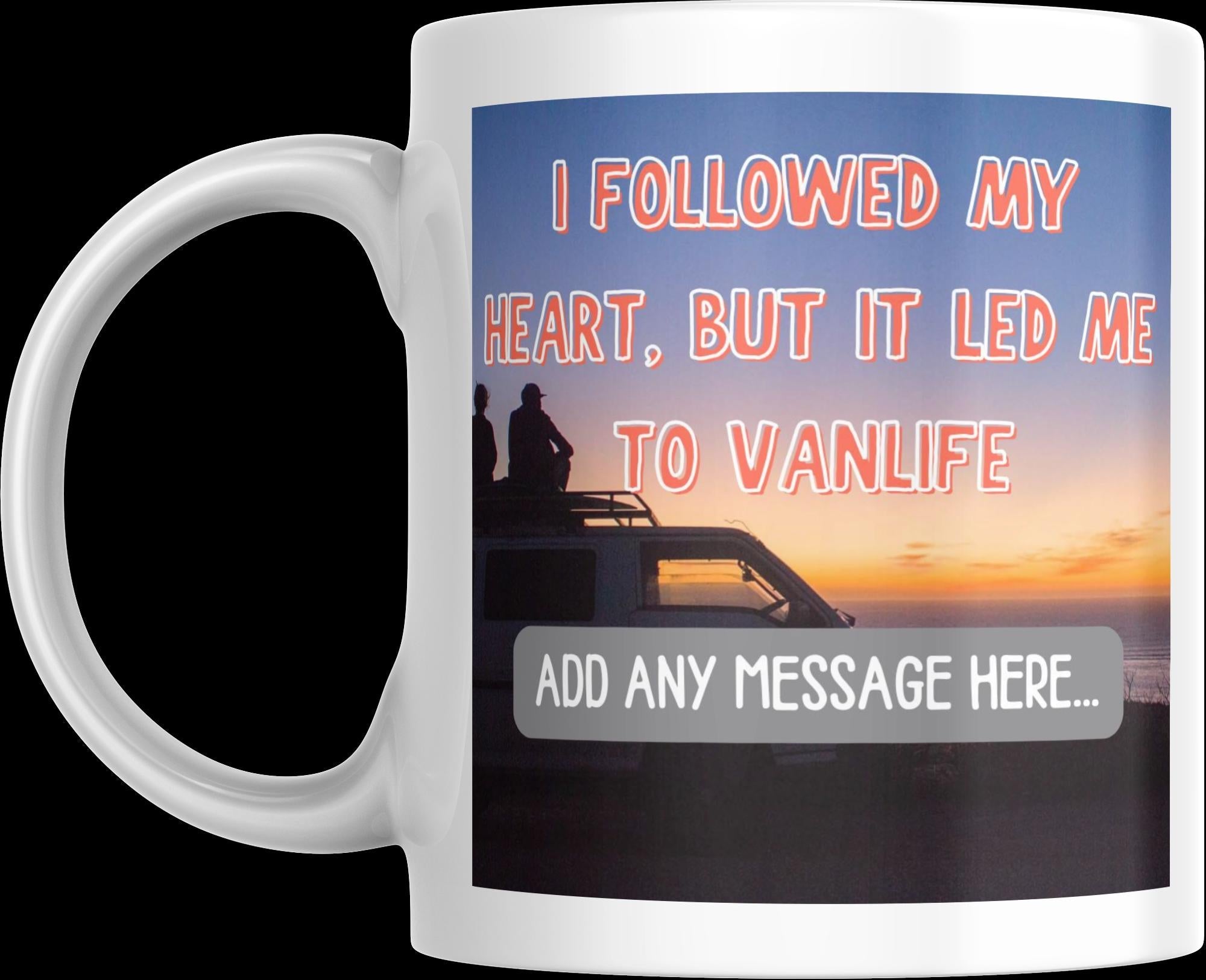 Personalised Vanlife Quote Mug | Sunset Camper Design | Funny Custom Message | Motorhome Gift | UK Travel Present | Campervan Gift Etsy