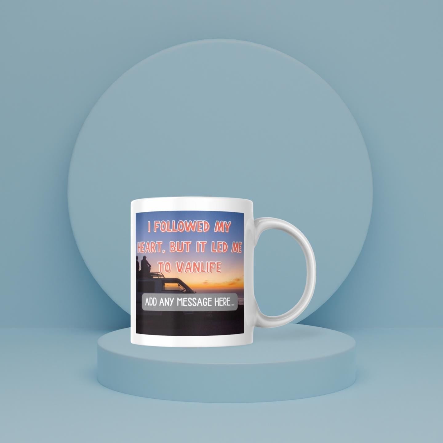 Personalised Vanlife Quote Mug | Sunset Camper Design | Funny Custom Message | Motorhome Gift | UK Travel Present | Campervan Gift Etsy