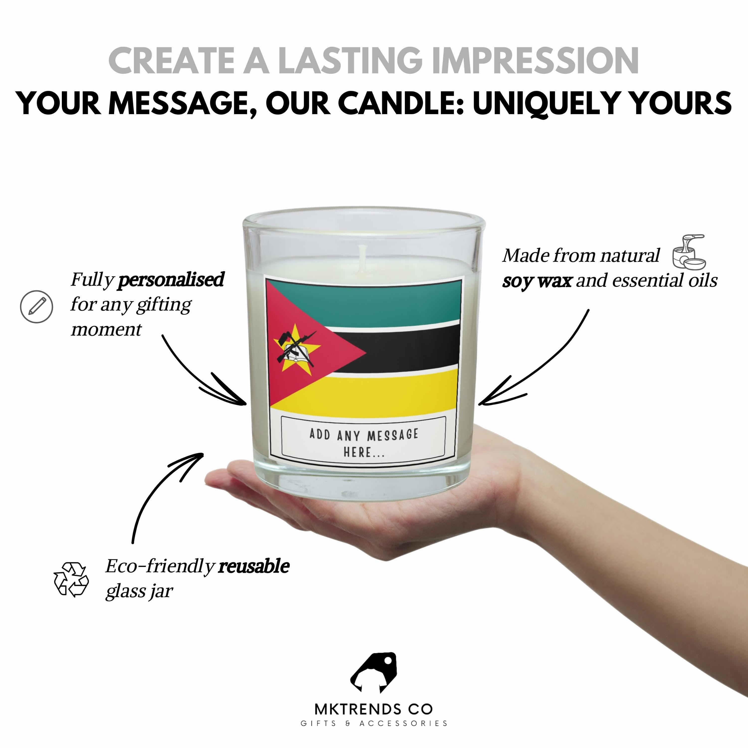 Mozambique Personalised Candle | Mozambique Flag | Mozambican Flag | Gift for Mozambican | Custom Mozambique Candle | Mozambique Home Decor Etsy
