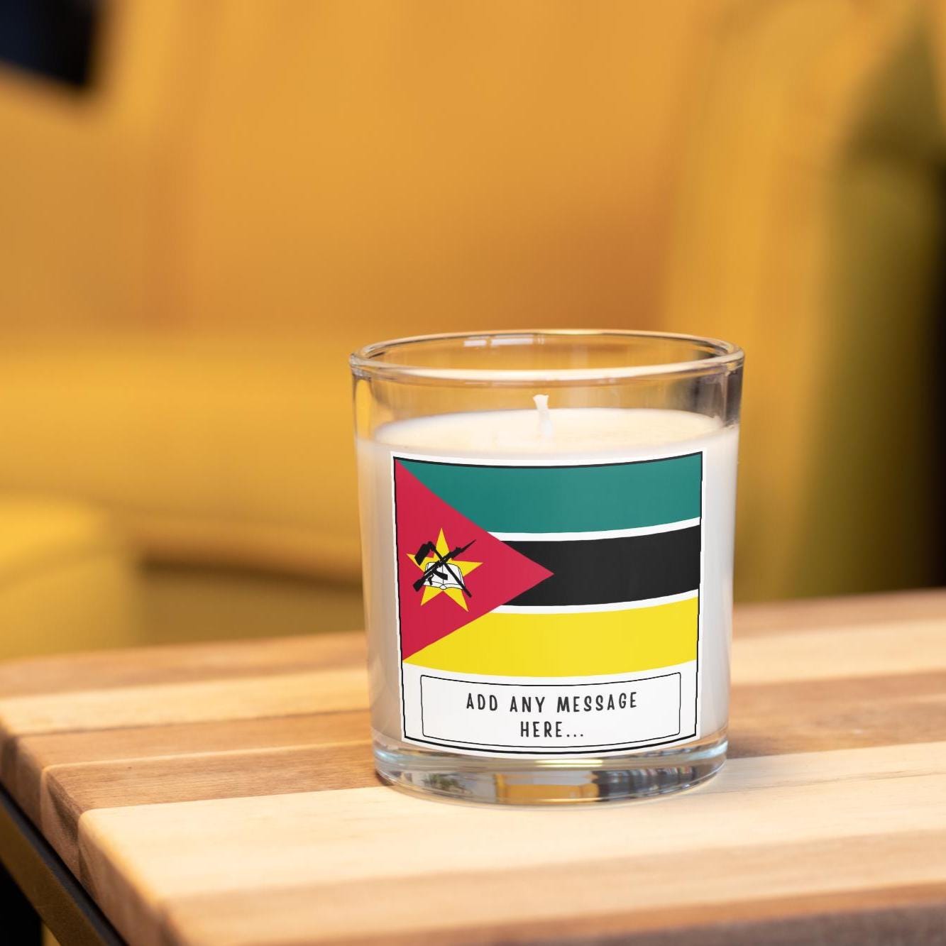 Mozambique Personalised Candle | Mozambique Flag | Mozambican Flag | Gift for Mozambican | Custom Mozambique Candle | Mozambique Home Decor Etsy