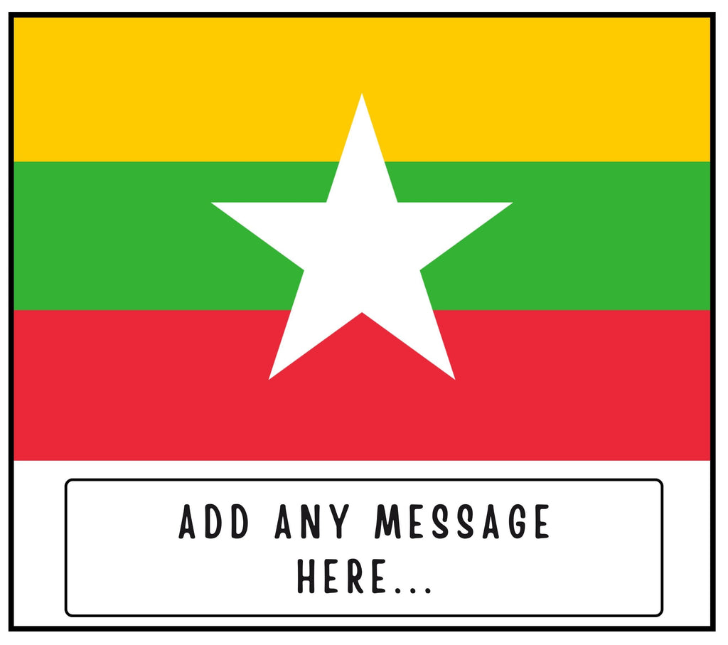 Myanmar Personalised Candle | Flag of Myanmar | Burmese Flag Gift | Gift for Burmese | Myanmar Home Decor | Burmese Home Decor Candle Gift Etsy
