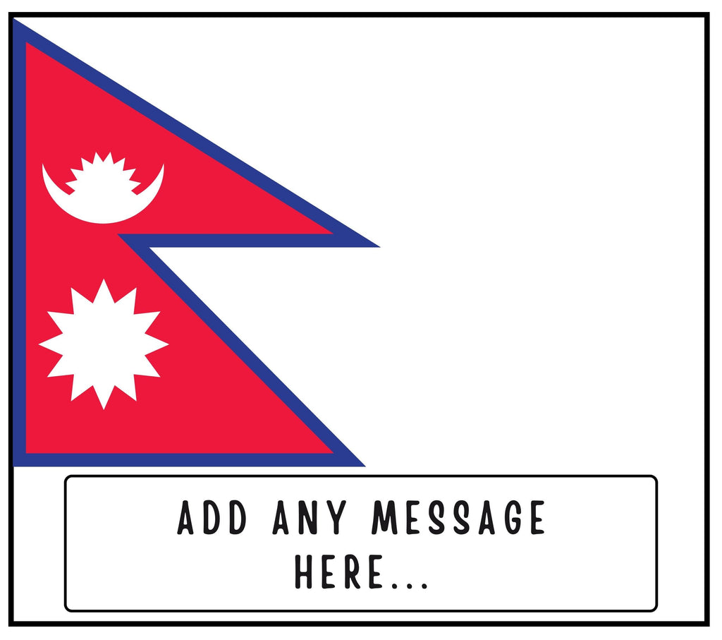 Nepal Personalised Candle | Nepal Flag | Nepali Flag Gift | Custom Nepali Candle | Gift for Nepalese | Nepalese Message | Nepal Home Decor Etsy