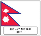 Nepal Personalised Candle | Nepal Flag | Nepali Flag Gift | Custom Nepali Candle | Gift for Nepalese | Nepalese Message | Nepal Home Decor Etsy