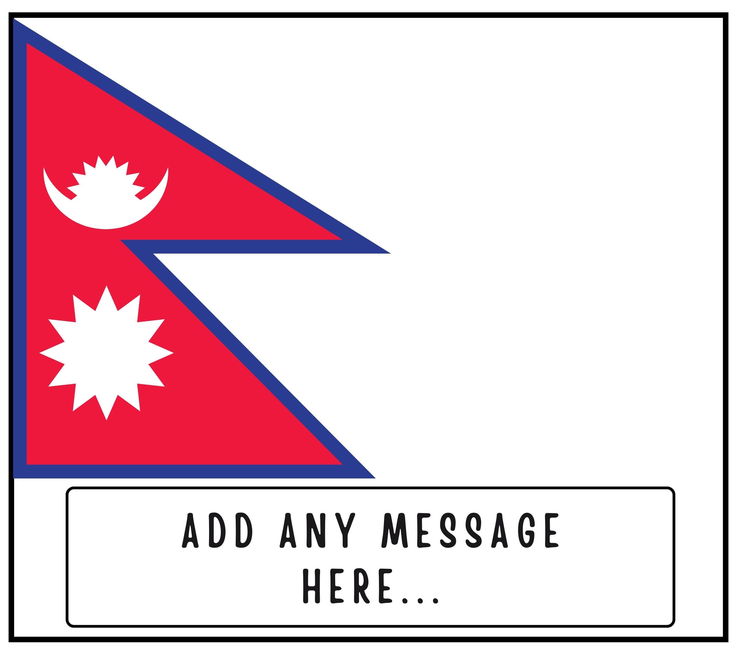 Nepal Personalised Candle | Nepal Flag | Nepali Flag Gift | Custom Nepali Candle | Gift for Nepalese | Nepalese Message | Nepal Home Decor Etsy
