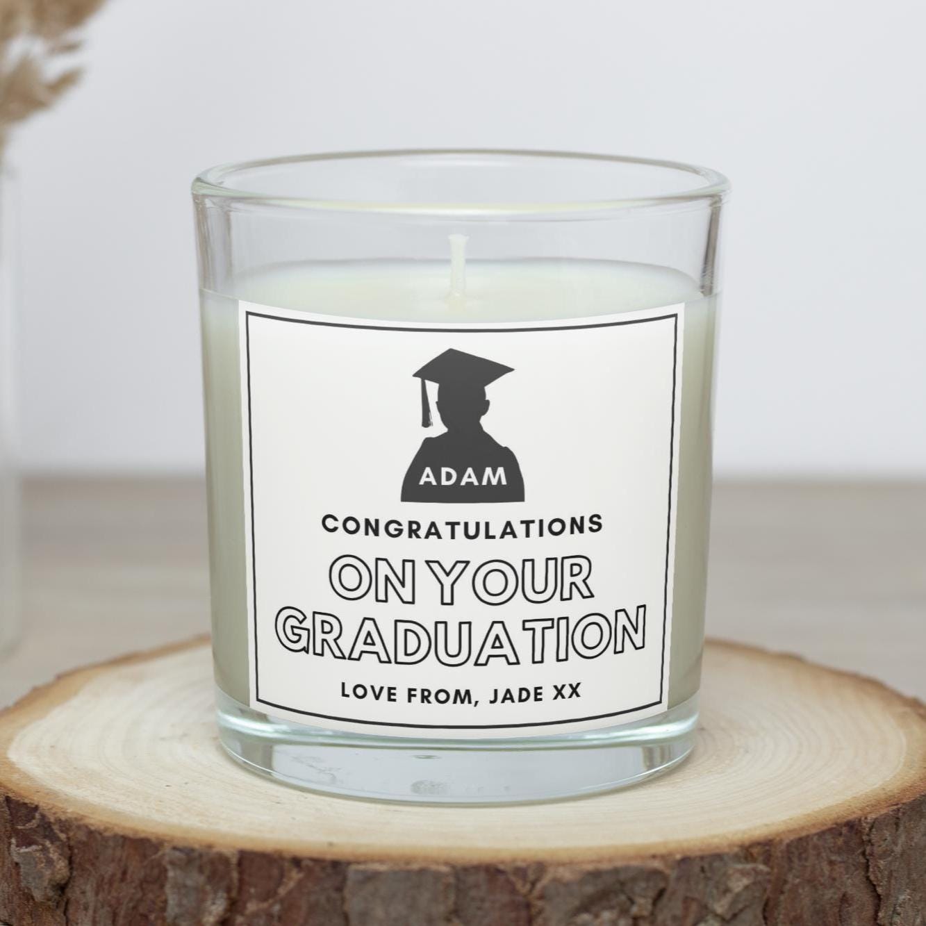 Graduation Congratulations Personalised Candle | Gifts for Graduation | Student Gifts | University Gifts | Congratulations Graduation Gifts Etsy