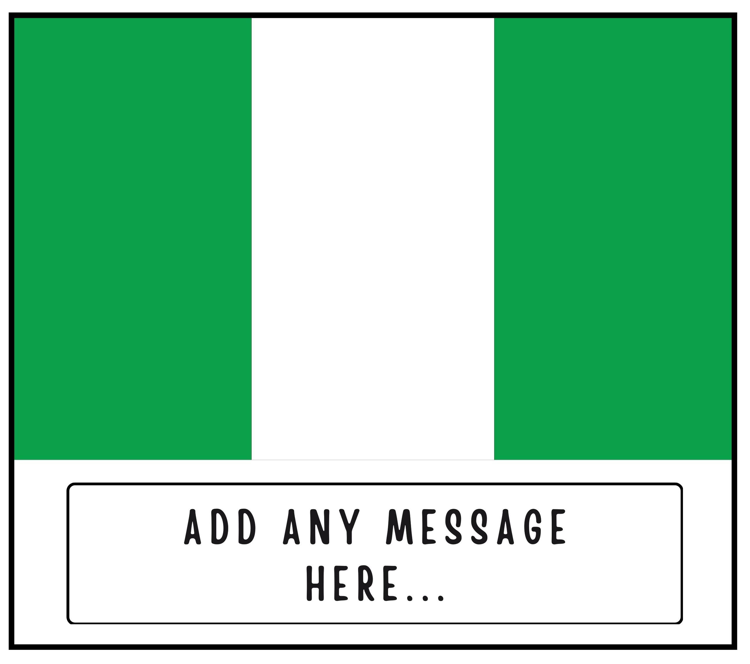 Nigeria Personalised Candle | Flag of Nigeria | Nigerian Flag | Custom Nigerian Message | Gift for Nigerian | Nigeria Home decor Candle Gift Etsy