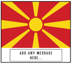 Macedonia Personalised Candle | Flag of Macedonia | Macedonian Flag | Custom Macedonian Message | Gift for Macedonian | Macedonia Home Decor Etsy