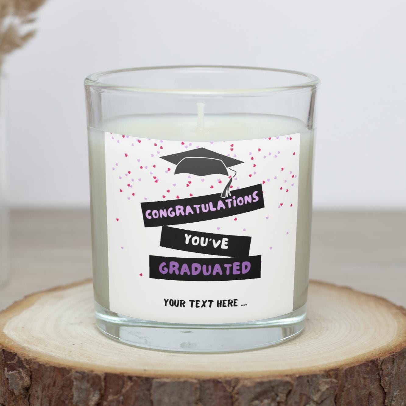 Graduation Personalised Candle | Graduation Gifts for Her | You've Graduated Gift | Custom Graduation Message Candle | Congratulations Gift Etsy