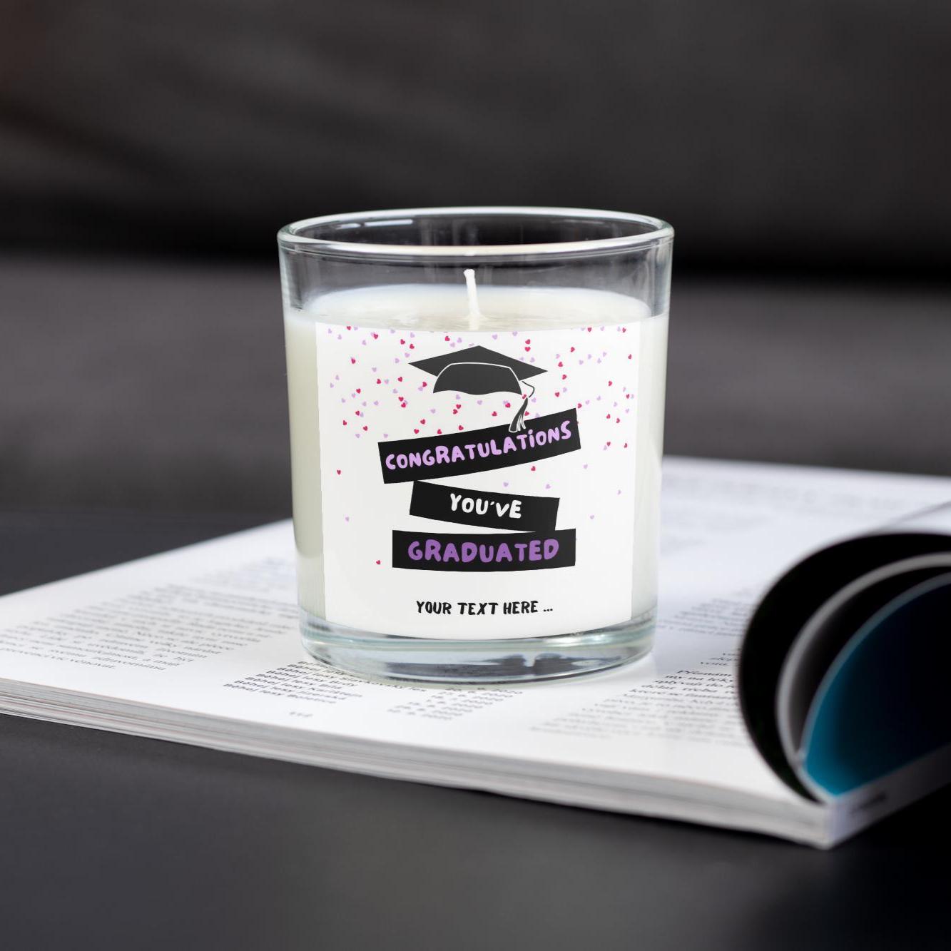 Graduation Personalised Candle | Graduation Gifts for Her | You've Graduated Gift | Custom Graduation Message Candle | Congratulations Gift Etsy